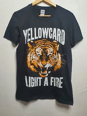 Buy Yellowcard Shirt Mens SIZE Small Black Light A Fire Punk Rock Band Music Merch • 11.35£