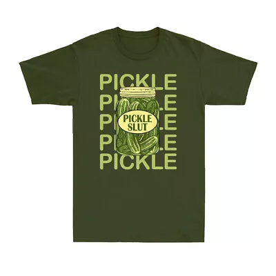 Buy Pickle Slut Who Loves Pickles Funny Pickle Meme Novelty Men's Cotton T-Shirt • 15.99£