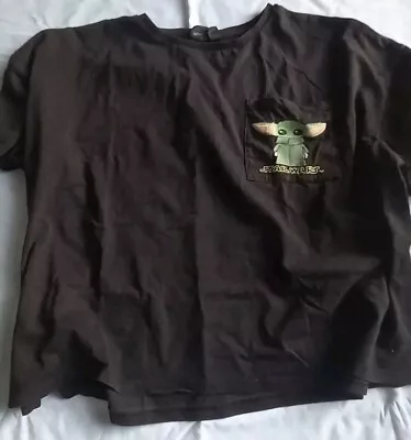 Buy Star Wars Baby Yoda T-Shirt Black, Size XL • 4£