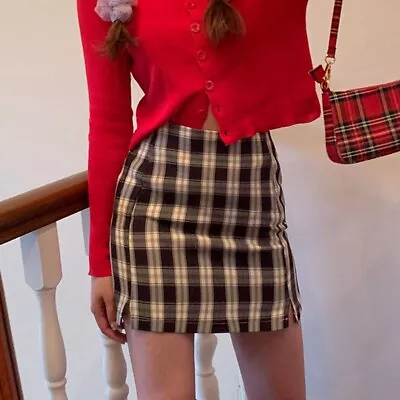 Buy Female Sweet Girl School Plaid Mini Skirt Pleated Style Available In S 2XL • 13.72£