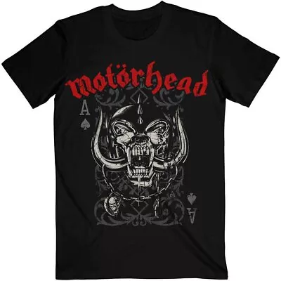 Buy Officially Licensed Motorhead Playing Card Mens Black T Shirt Motorhead Tee • 14.50£