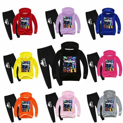Buy Fortnite Kids Hoodie+Pants Suit Long Sleeve Tracksuit Trousers Child Clothes Uk • 21.40£