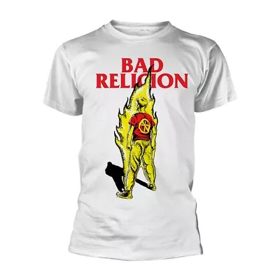 Buy BAD RELIGION - BOY ON FIRE WHITE T-Shirt Small • 20.09£