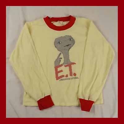 Buy VINTAGE E.T. SHIRT Kids Pajamas Top 80s ET THE EXTRA TERRESTRIAL Boys Youth PJs • 63£
