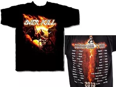 Buy OVERKILL - Bat Skull Of Fire Tour 2013 - T-Shirt - Größe Size L - Neu • 17.29£