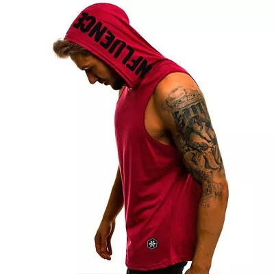Buy Gym Men's Pullover Vest Tank Tops Muscle T-ShirtSleeveless Casual Hoodie Hooded • 7.99£