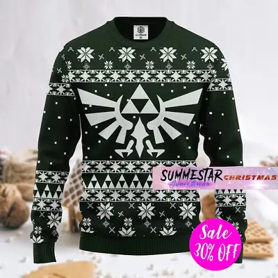 Buy Limited Christmas Legend Of Zelda Sweater, S-5XL US Size, Christmas Gift • 33.13£