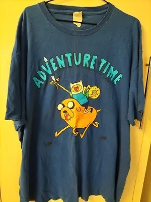 Buy Adventure Time Cartoon Network CN Finn And Jake The Dog Vintage T-shirt 2XL  • 24.04£