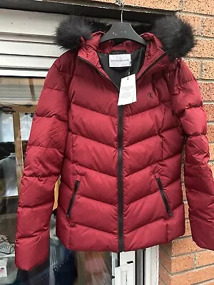 Buy New Stunning Ladies Calvin Klein Jeans Down Padded Jacket UK Small RRP £200 • 60£