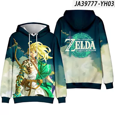 Buy Zelda: Tears Of The Kingdom 3D Print Hoodie Pullover Men Women Causal Hooded • 32.39£