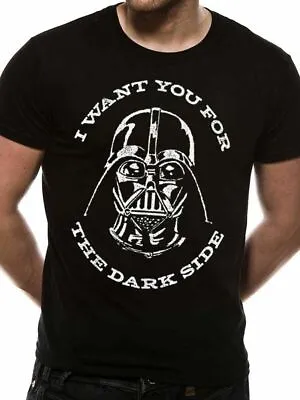 Buy Mens T-shirt Star Wars Dark Side Vader Black • 12.99£