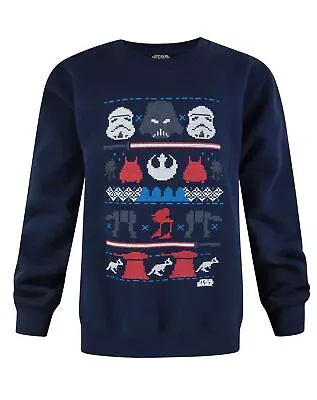 Buy Star Wars Blue Christmas Jumper (Boys) • 16.99£