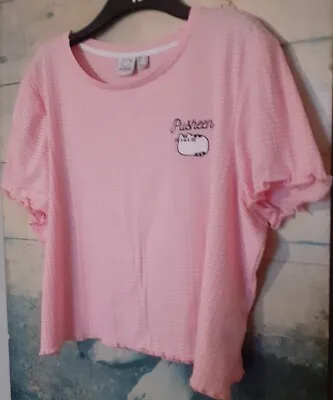 Buy Pusheen Pink Crop Tshirt Stretchy Size 20 Worn Once • 3£