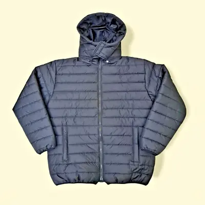 Buy Mens Puffer Jacket With Zip Hoodie • 14.99£