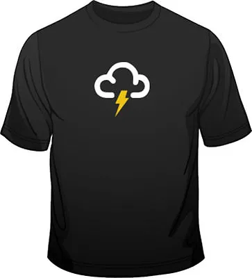 Buy Weather Symbol Lightning Thunder Mens Regular Fit Cotton T-Shirt • 9.99£