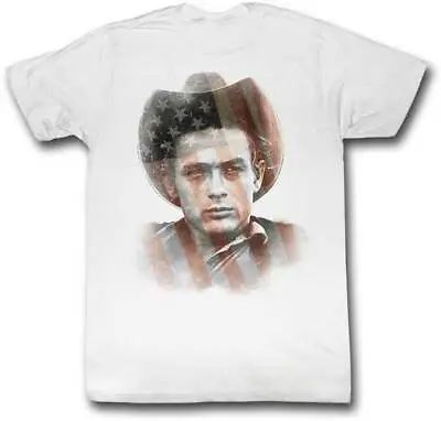Buy James Dean 1950's Icon Legend American Flag Hologram Bust Photo Men's T Shirt • 38.94£