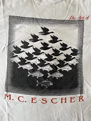 Buy M.c. Escher Vintage Art Sky And Water Tee Single Stitch Size Medium • 129£