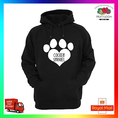 Buy Cocker Spaniel Hoodie Hoody Hoodie Funny Cool Puppy Paw Love Unisex Dog Cute Pup • 24.99£