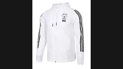 Buy BNWT Adidas Neo 2021 Stormtrooper Star Wars Track Hooded Jacket White Large • 100£