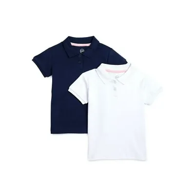 Buy Wonder Nation Polo Shirt Toddler 4T Girl School Uniform Shortsleeve Cotton 2Pack • 12.65£