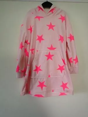 Buy Pink Star Print Oversized Hoody Kids Size M • 3£