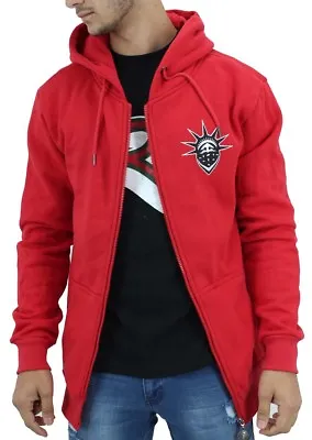 Buy YLD Men's Designer Red Zip Up Hoodie Jacket, New Hip Hop Era, Is Time Money • 34.99£