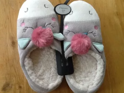 Buy Girls Unicorn Mules Slippers Size S BNWT • 5£