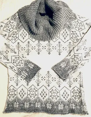 Buy Signature Studio Women EXTRA LARGE Gray Winter Pullover XL Sweater Snowflake • 23.21£
