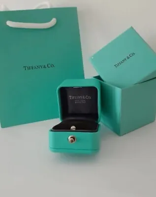 Buy Tiffany & Co Packaging Leather Ring  Box In Hard Box, With Tiffany Gift Bag • 41£