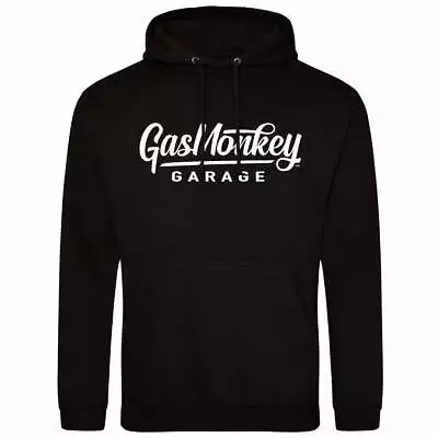 Buy Gas Monkey Garage Large Script Pullover Hoodie - Black - UK STOCK UK SELLER GMG • 39.99£