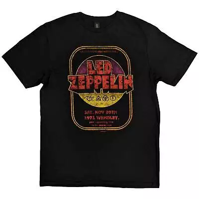 Buy Led Zeppelin - Live Wembley 1971 Logo - Official Licensed T-shirt Xl • 14.99£