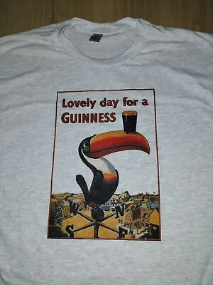 Buy Lovely Day For A Guinness Retro T-shirt Large Brand New Ash Grey • 10.99£