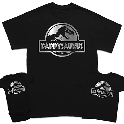 Buy Daddysaurus Babysaurus Fathers Day Son Kids Baby Matching T-Shirts Top #FD • 8.59£