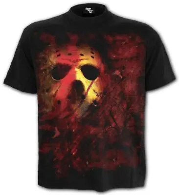 Buy Spiral Friday The 13th Jason Mask Horror Black T Shirt Halloween Unisex • 18.99£