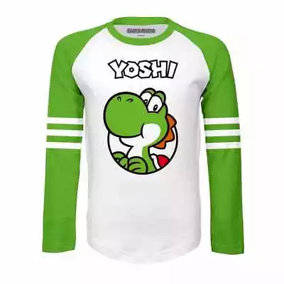 Buy Super Mario - Yoshi Since 1990 Kids Long Sleeve T-Shirt (White & Green) • 21.39£