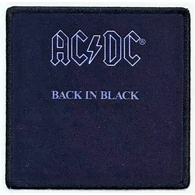 Buy AC/DC Iron-On Printed Album Patch: BACK IN BLACK: Official Licenced Merch Gift • 4.50£