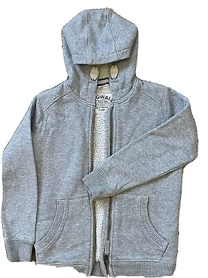 Buy M&S Boys Light Grey 7-8 Years Hoodie Jacket, Full Zip • 12.75£