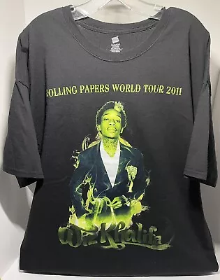 Buy Wiz Khalifa Rolling Papers World Tour 2011 Concert T-shirt Men 2XL Graphic Tee • 14.17£