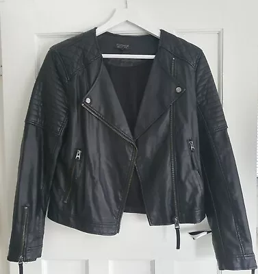 Buy Women's/girls Leather Look And Feel Jacket, Uk 8/eu 36,zip Front And Pockets. • 5£