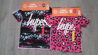 Buy Girls Hype 2pack T-shirts Asst. Colours Ages 5 Yrs To  12yrs New Uk Seller • 13.99£