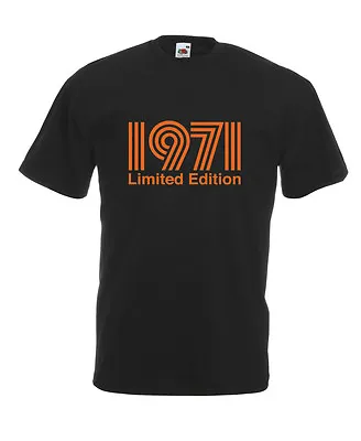 Buy 1971 Limited Edition Orange Text Cool T-SHIRT ALL SIZES # Black • 10.99£