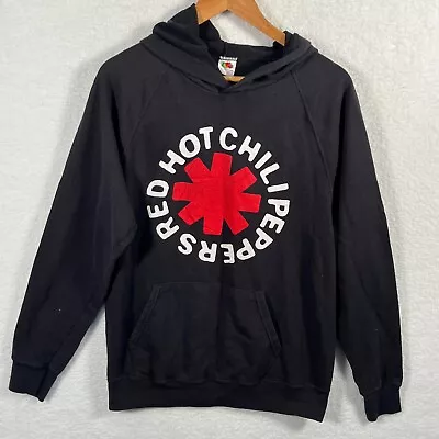 Buy Vintage Fruit Of The Loom Red Hot Chill Peppers Pull Over Hoodie Size M Black • 19.99£