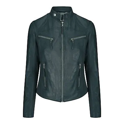Buy Ladies Womens Real Leather Vintage Slim Fit Biker Leather Jacket • 82.49£