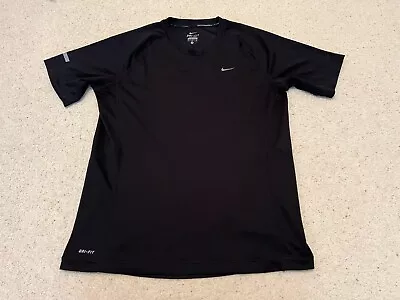 Buy Nike Miler UV Men's Running T Shirt In Black - Medium Size • 3.50£