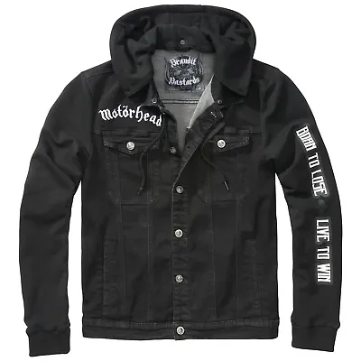 Buy Brandit Motörhead Cradock Denim Jacket Rock Band Metal Music Merch Black/Black • 169.95£