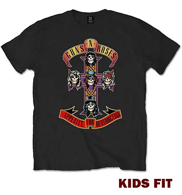 Buy Guns N Roses Kids T Shirt Official Appetite For Destruction Boys Girls Tee NEW • 13.99£