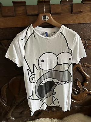 Buy Homer Simpson T Shirt In Retro Black & White Iconic Funny Face Look Everyday Top • 5£