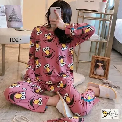 Buy Elmo Pajamas, Cartoon Women's Pajama Sets, Sleepwear For Teenagers And Adults • 4.83£