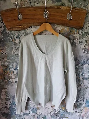 Buy Womens Vintage 90s Mint Green Silk & Cashmere Pullover Light Knitted Jumper M • 12.99£
