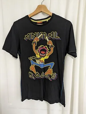 Buy Muppets Animal T Shirt Men S Black Fade Drums Drummer Licensed Next Vintage Y2K • 11.95£